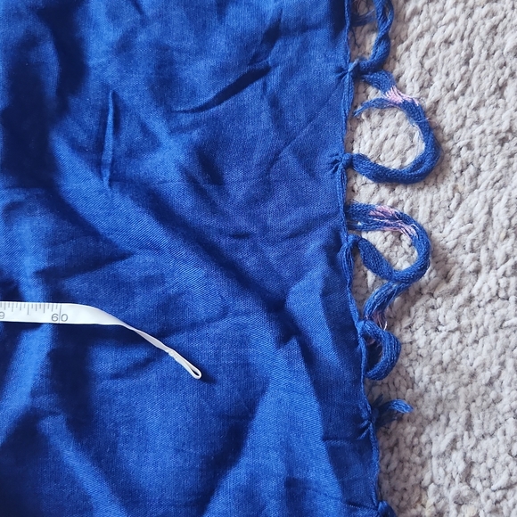 Nautical Inspired Sarong/ scarf, Bright blue and pink, Cover up - Picture 6 of 6